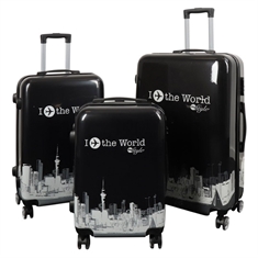 Koffert - Koffert med motiv - I Love The World black - Hardcase lettvektskoffert