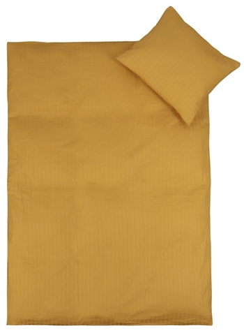 Baby sengetøy - 70x100 cm - bomullsateng - Stripet Karrigul