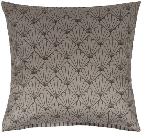 Putetrekk 60x63 cm - Vendbart design i 100% bomullssateng - Fan grey - Fra By Night