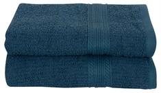 Håndklær - 2 stk. 50x100 cm - Blå - 100% bomull - Borg Living
