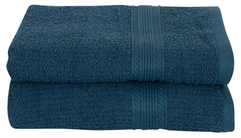 Håndklær - 2 stk. 50x100 cm - Blå - 100% bomull - Borg Living Håndklær