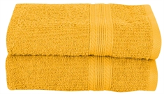 Håndklær - 2 stk. 50x100 cm - Karrigul - 100% bomull - Borg Living
