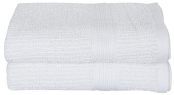 Håndklær - 2 stk. 50x100 cm - Hvit - 100% bomull - Borg Living Håndklær