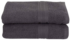 Håndklær - 2 stk. 50x100 cm - Antrasittgrå - 100% bomull - Borg Living