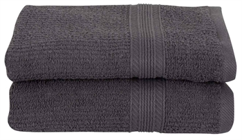 Håndklær - 2 stk. 50x100 cm - Antrasittgrå - 100% bomull - Borg Living Håndklær
