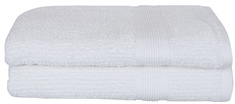 Badehåndklær - 2 stk. 70x140 cm - Hvit - 100% bomull - Borg Living