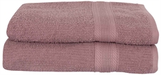 Badehåndklær - 2 stk. 70x140 cm - Rosa - 100% bomull - Borg Living
