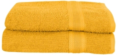 Badehåndklær - 2 stk. 70x140 cm - Karrigul - 100% bomull - Borg Living
