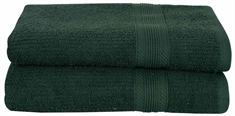 Badehåndklær - 2 stk. 70x140 cm - Mørk grønn - 100% bomull - Borg Living