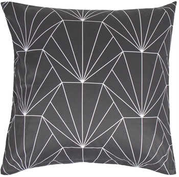 Putetrekk - 100% Bomullssateng - Hexagon grå - 50x70 cm