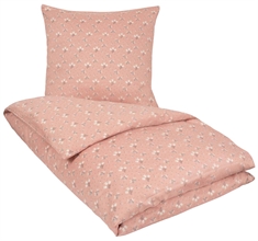 Sateng sengesett - 140x220 cm - 100% Bomullssateng - Summer rosa 