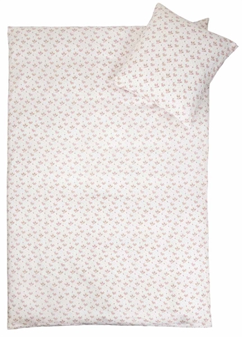 Baby sengetøy - 70x100 cm - 100% Bomullssateng - Summer white