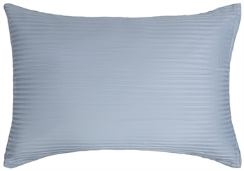 Putetrekk - 70x100 cm - 100% Bomullssateng - Stripet Lys blå