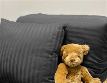 Barn sengesett - 100x140 cm - 100% bomullssateng - Antrasittgrå ensfarget sengetøy - Borg Living