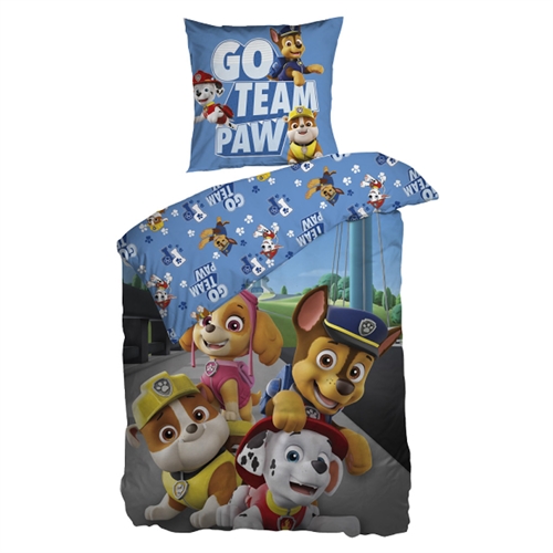 Økologisk Paw Patrol sengetøy 140x200 cm - Barner sengetøy - Sengesett i 100% økologisk bomull