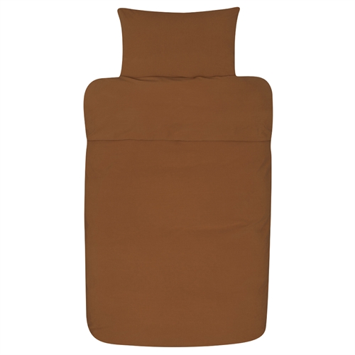 Sengetøy 140x200 cm - Ensfarget kanel sengesett - Høie sengesett i 100 % stenvasket bomull