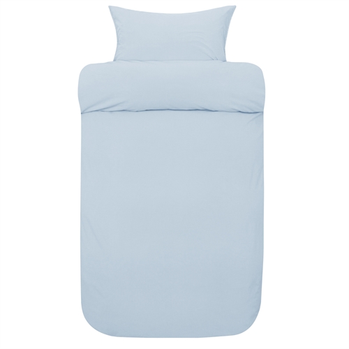 Økologisk sengetøy 140x220 cm - 100% steinvasket bomull - Frøya lyseblå - Sengetøy fra Høie of Scandinavia 