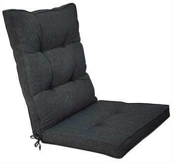 Eksklusiv hagepute til posisjonsstol - Med høy rygg - 7 cm tykk - Ekstra myk pute - Antrasittgrå hagepute
