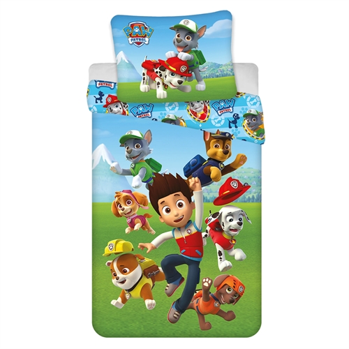 Paw Patrol sengetøy 140x200 cm - Vendbart sengesett med Paw Patrol - 100% bomull