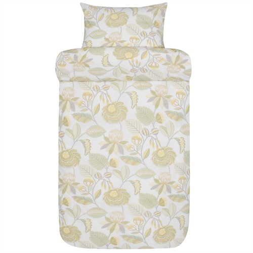 Vevd kreppsengetøy - Lysegrønt sengesett i 100% myk bomull - 140x200 cm - Kreppsengetøy - Ingela - Høie Of Scandinavia