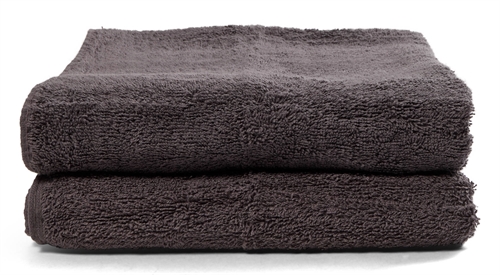 Badehåndklær - 2 stk. - 70x140 cm - Mørkegrå - 100% bomull - Håndklepakke fra nordisk tekstil