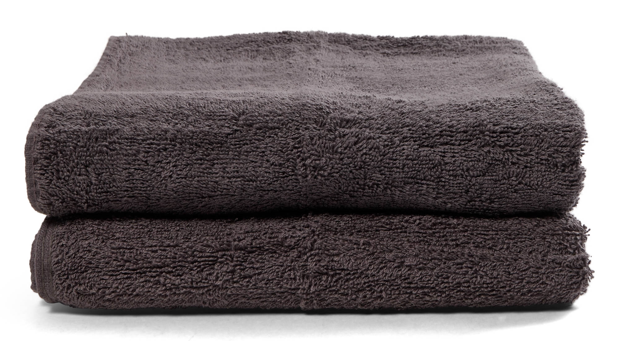 Badehåndklær - 2 stk. - 70x140 cm - Mørkegrå - 100% bomull - Håndklepakke fra nordisk tekstil