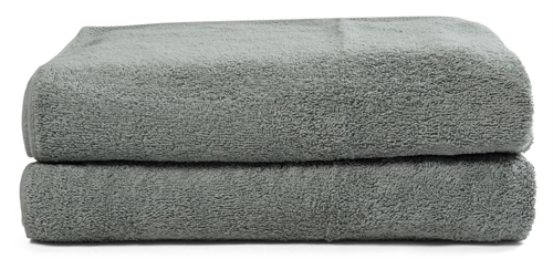 Badehåndklær - 2 stk. - 70x140 cm - Støvet grønn - 100% bomull - Håndklepakke fra nordisk tekstil