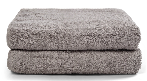 Håndklær - 2 stk. 50x100 cm - Lysegrå - 100% bomull - Håndklepakke fra nordisk tekstil