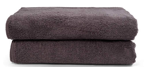 Håndklær - 2 stk. 50x100 cm - Mørkegrå - 100% bomull - Håndklepakke fra nordisk tekstil