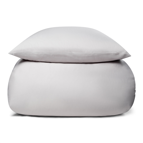 Bambus sengetøy - 100% naturlig bambus - 140x200 cm - Lys grå satengvevd sengetøysett