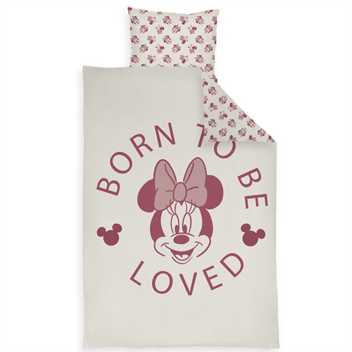 Minnie sengetøy 100x140 cm - Junior sengesett med Minnie Mouse - Vendbart motiv - 100% bomulls sengetøy