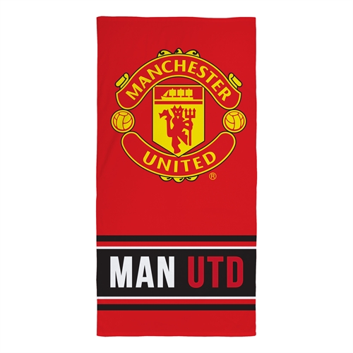 Manchester United håndkle - 70x140 cm - 100% bomull - Mykt badehåndkle med Manchester United-logo