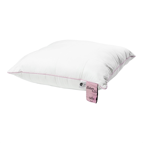 Silkepute med perfekt støtte - 100 % myk bambus bolster - 60x63 cm - 3-kammer hodepute - Nature By Borg pute