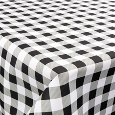 Tekstil voksduk - 140 cm bred - Check Black - Voksduk med akrylbelegg