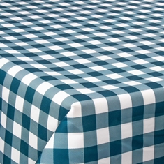 Tekstil voksduk - 140 cm bred - Check Blue - Voksduk med akrylbelegg