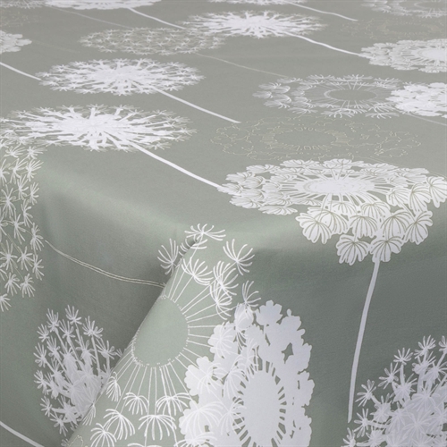 Tekstil voksduk med akrylbelegg - Flower black - 140 cm bred - På metermål