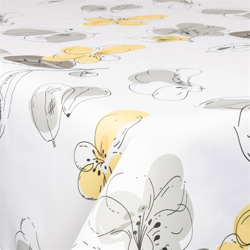 Tekstil voksduk med akrylbelegg - Golden Flower - 140 cm bred - På metermål