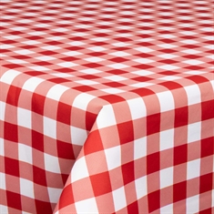 Tekstil voksduk - 140 cm bred - Check Red - Voksduk med akrylbelegg