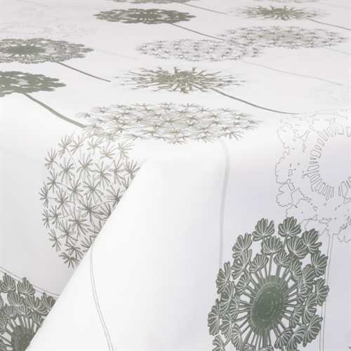 Tekstil voksduk - 140 cm bred - På metermål - Flower Green - Voksduk med akrylbelegg