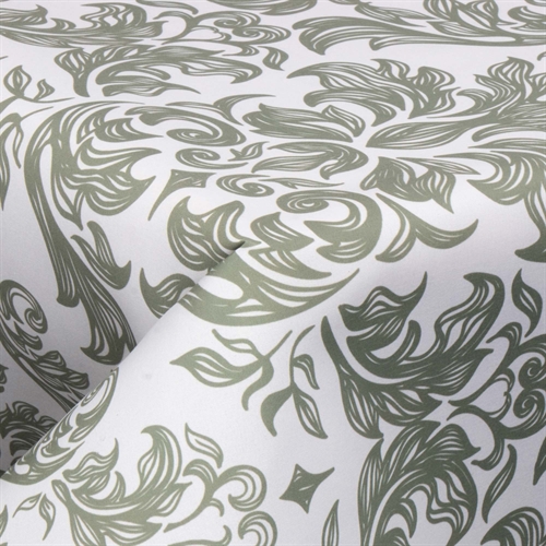 Tekstil voksduk med akrylbelegg - Blue Damask - 140 cm bred - På metermål