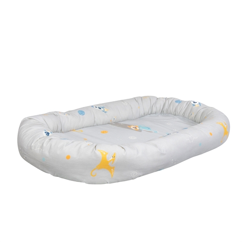 Babynest - Myk babynest 86 cm lang - Romdinosaur-kolleksjon til baby - Bomulls babyrede - Nordstrand Home babytilbehør