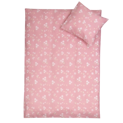 Baby sengetøy 70x100 cm - Lyserødt baby sengesett med kaniner - 100% mykt bomulls sengetøy - Nordstrand Home