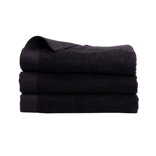 Badehåndkle - 100% Myk bomull med høy absorberingsevne - 100x150 cm - Svart - Stort håndkle fra danske By Borg