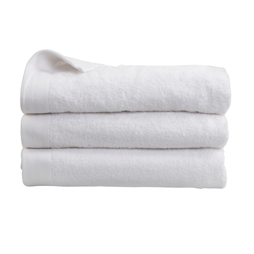 Badehåndkle - 100% Myk bomull med høy absorberingsevne - 70x140 cm - Hvitt badehåndkle fra danske By Borg