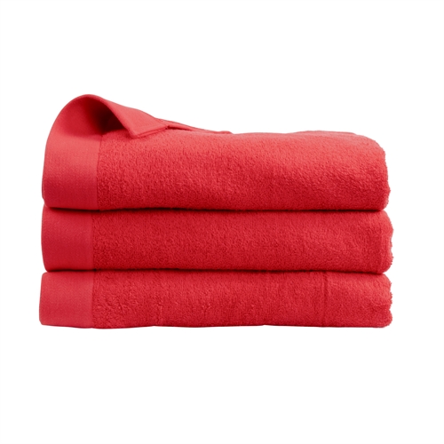 Badehåndkle - 100% Myk bomull med høy absorberingsevne - 70x140 cm - Rødt badehåndkle fra danske By Borg