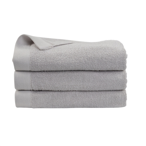 Badehåndkle - 100% Myk bomull med høy absorberingsevne - 100x150 cm - Lysegrå - Stort håndkle fra danske By Borg