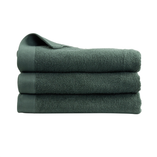 Badehåndkle - 100% Myk bomull med høy absorberingsevne - 70x140 cm - Mørkegrønt badehåndkle fra danske By Borg