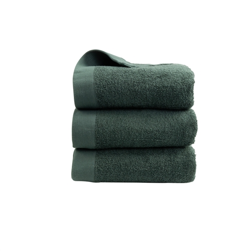Gjestehåndkle - 100% Myk bomull med høy absorberingsevne - 40x60 cm - Mørkegrønt håndkle fra danske By Borg