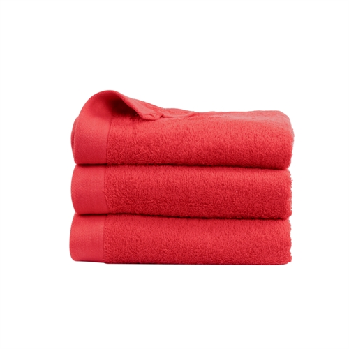 Håndkle - 100% Myk bomull med høy absorberingsevne - 50x100 cm - Rødt håndkle fra danske By Borg