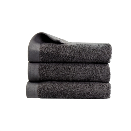 Håndkle - 100% Myk bomull med høy absorberingsevne - 50x100 cm - Mørkegrått håndkle fra danske By Borg